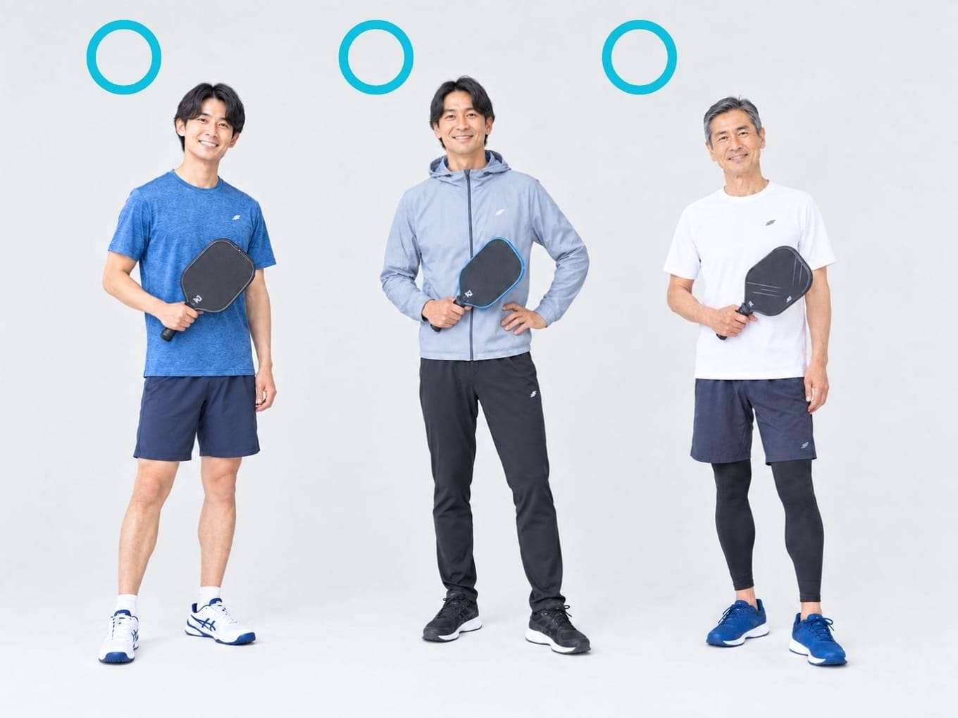 ピックルボールに向いた服装の例（男性）
