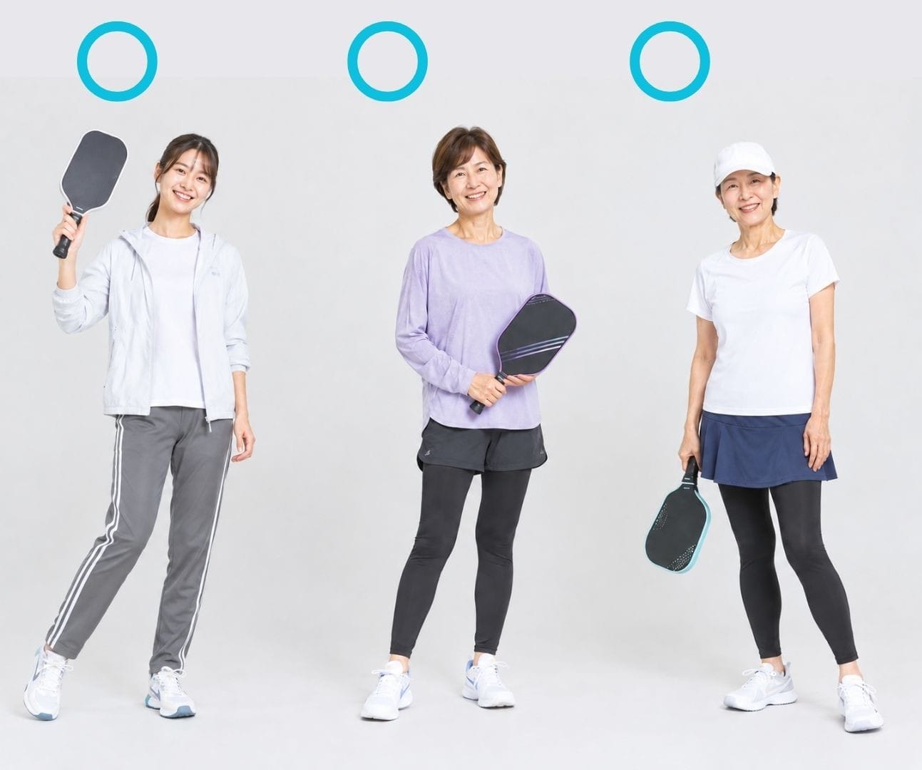 ピックルボールに向いた服装の例（女性）